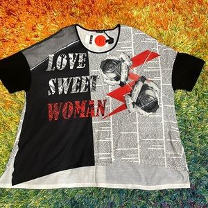 Plus woman contemporary top